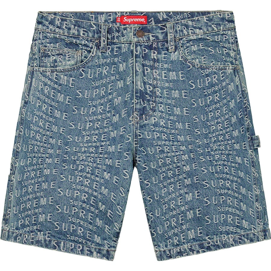 Details on Warp Jacquard Logos Denim Painter Short Blue from spring summer
                                                    2021 (Price is $138)