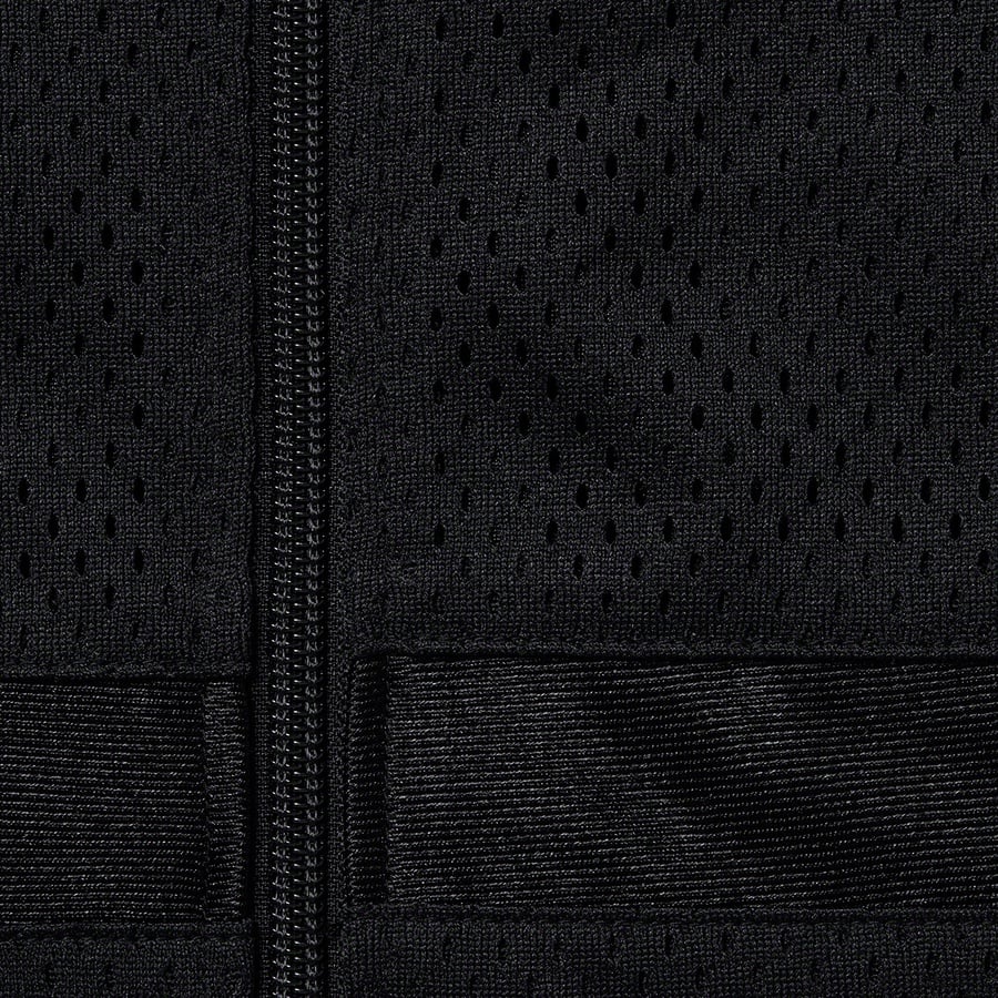 Details on Mesh Warm Up Top Black from spring summer
                                                    2021 (Price is $128)