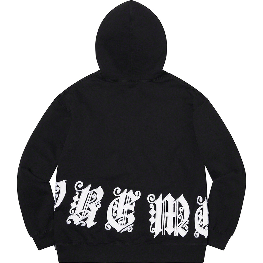 Details on Old English Wrap Hooded Sweatshirt Black from spring summer
                                                    2021 (Price is $158)