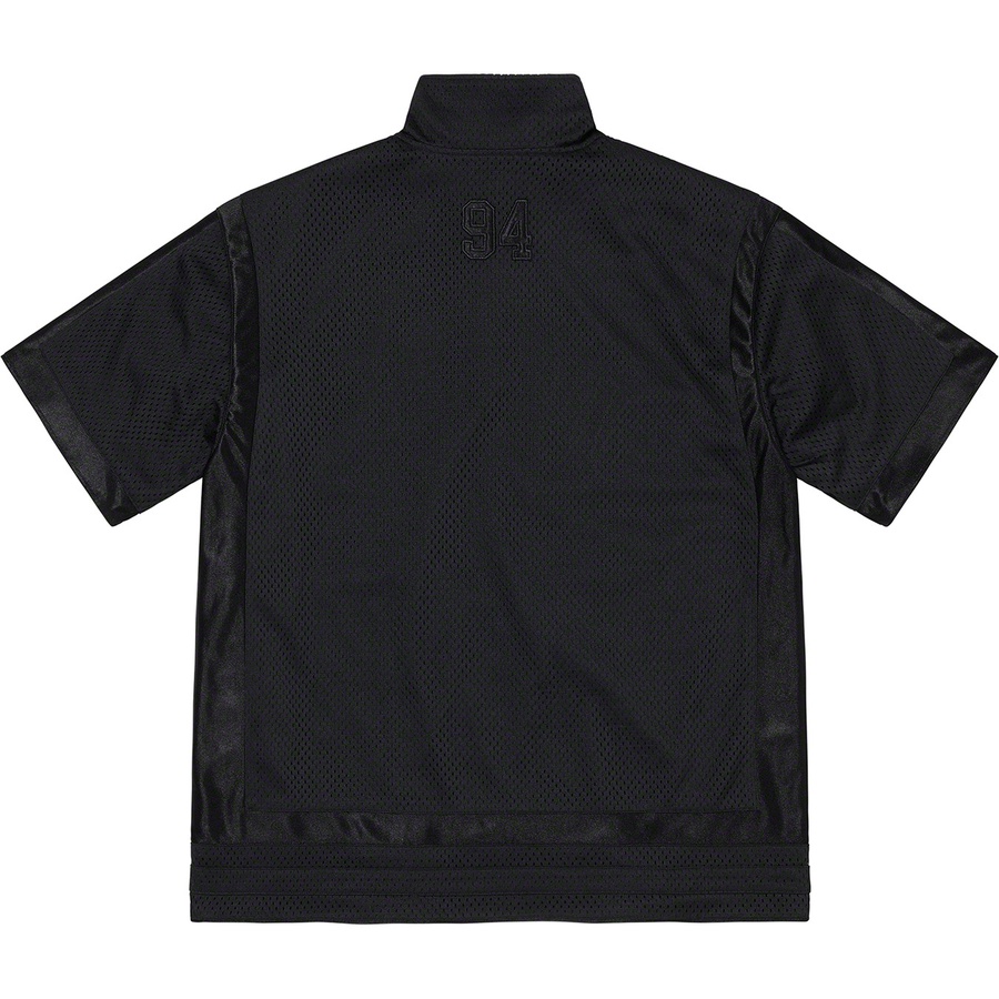 Details on Mesh Warm Up Top Black from spring summer
                                                    2021 (Price is $128)