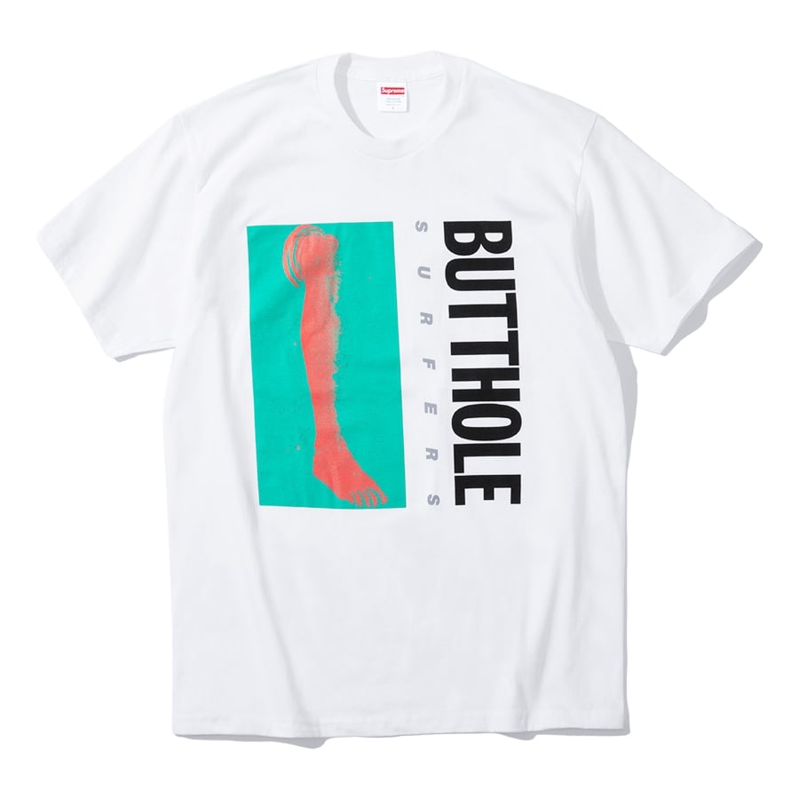 Details on Supreme Butthole Surfers Leg Tee  from spring summer 2021 (Price is $44)