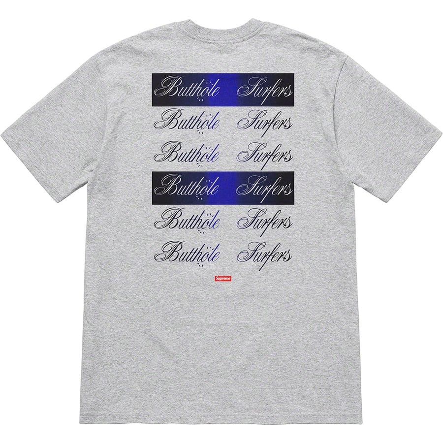 Details on Supreme Butthole Surfers Tee Heather Grey from spring summer
                                                    2021 (Price is $44)