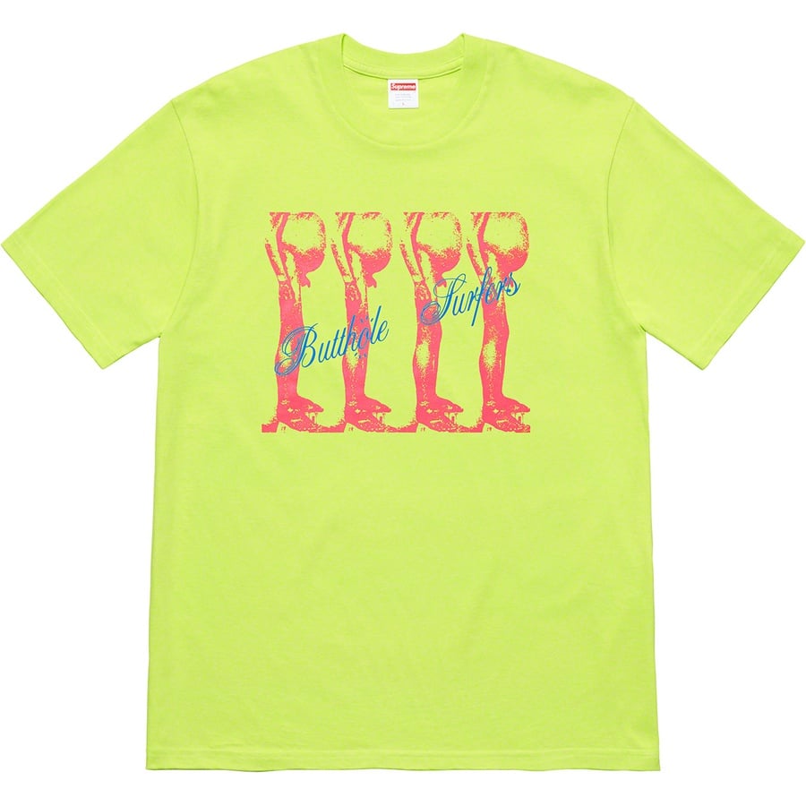 Details on Supreme Butthole Surfers Tee Neon Green from spring summer
                                                    2021 (Price is $44)