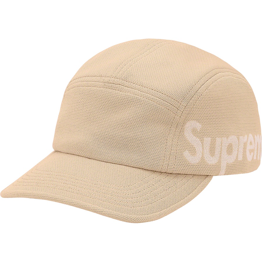 Details on Jacquard Pique Camp Cap Tan from spring summer
                                                    2021 (Price is $54)