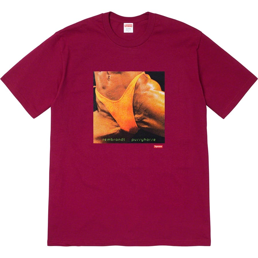 Details on Supreme Butthole SurfersRembrandt Pussyhorse Tee Dark Magenta from spring summer
                                                    2021 (Price is $44)