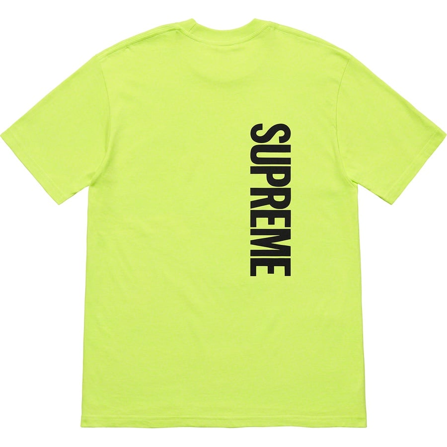 Details on Supreme Butthole Surfers Leg Tee Neon Green from spring summer 2021 (Price is $44)