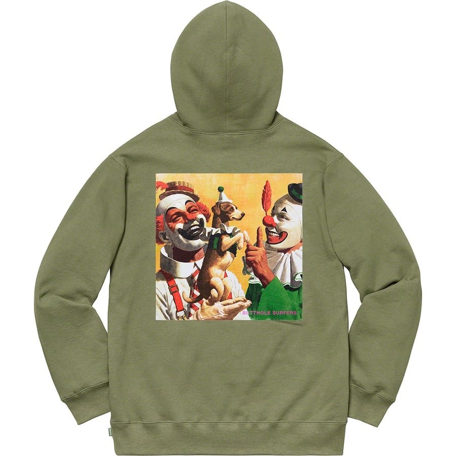 Details on Supreme Butthole Surfers Hooded Sweatshirt Light Olive from spring summer
                                                    2021 (Price is $168)