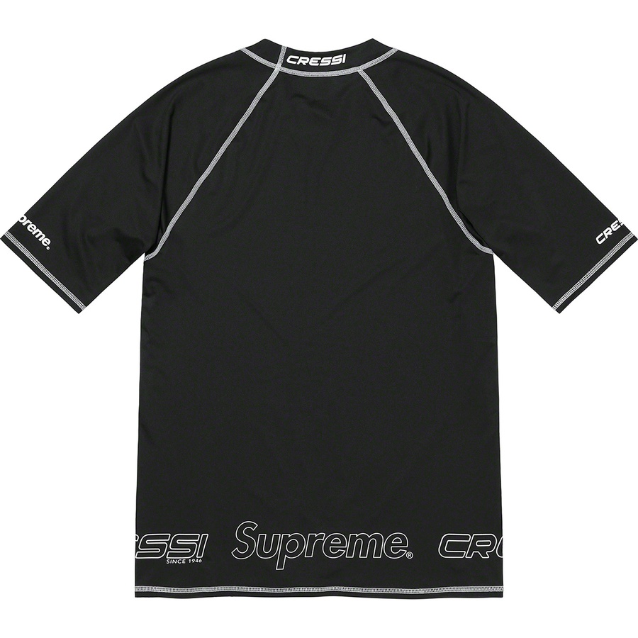 Details on Supreme Cressi Rash Guard Black from spring summer
                                                    2021 (Price is $68)