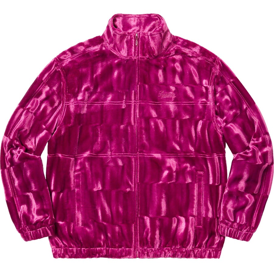 Details on Velour Track Jacket Purple from fall winter
                                                    2021 (Price is $138)