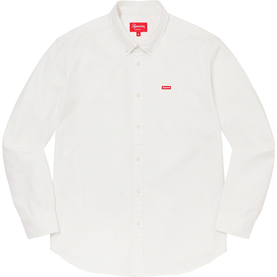 Details on Small Box Twill Shirt White from fall winter
                                                    2021 (Price is $128)