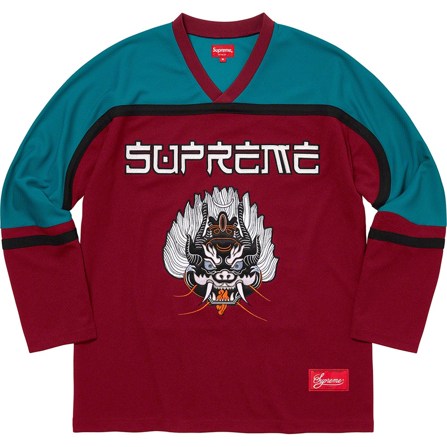 Details on Demon Hockey Jersey Cardinal from fall winter
                                                    2021 (Price is $148)