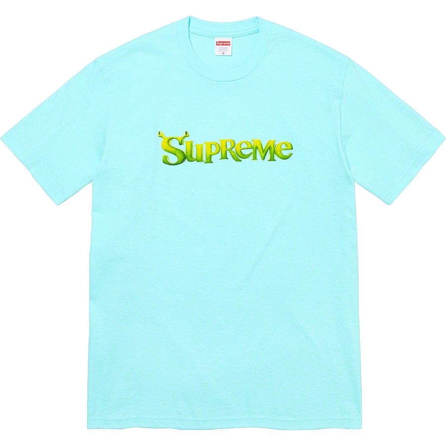 Details on Shrek Tee Turquoise from fall winter 2021 (Price is $48)