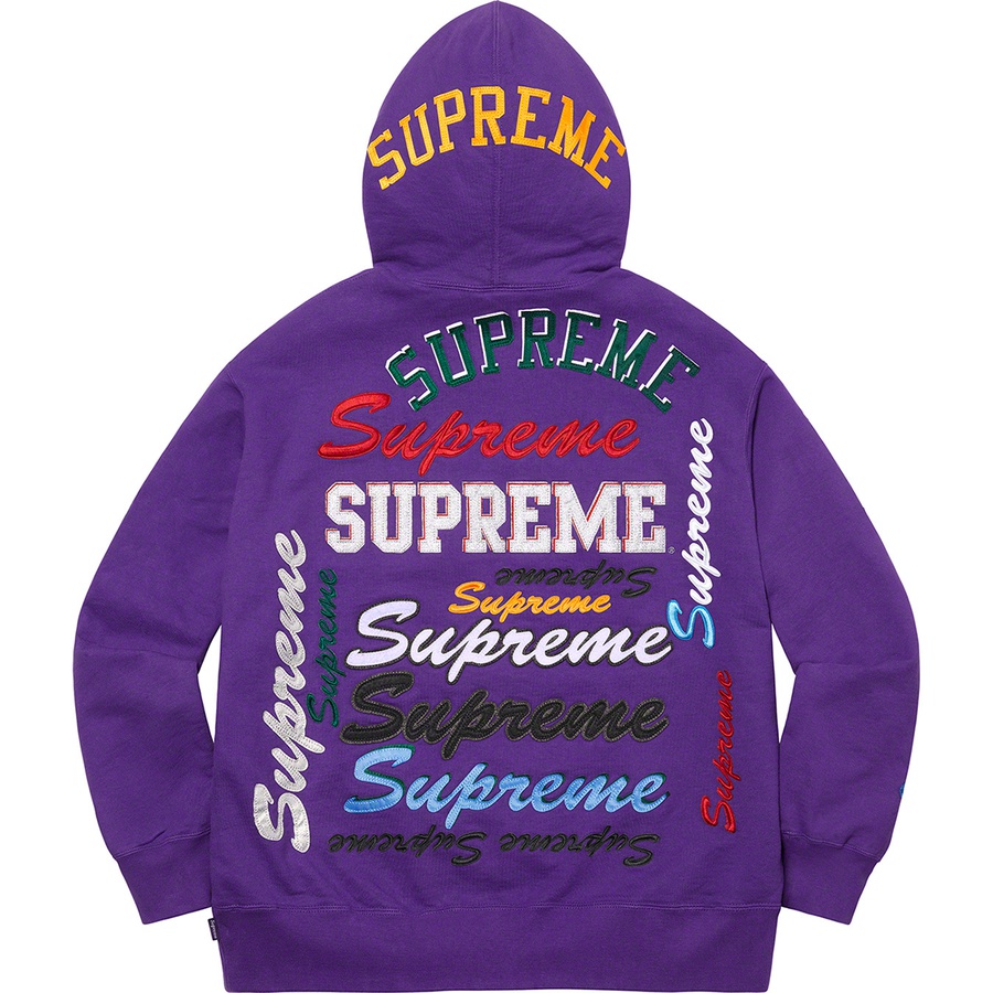 Details on Multi Logo Hooded Sweatshirt Purple from fall winter
                                                    2021 (Price is $168)