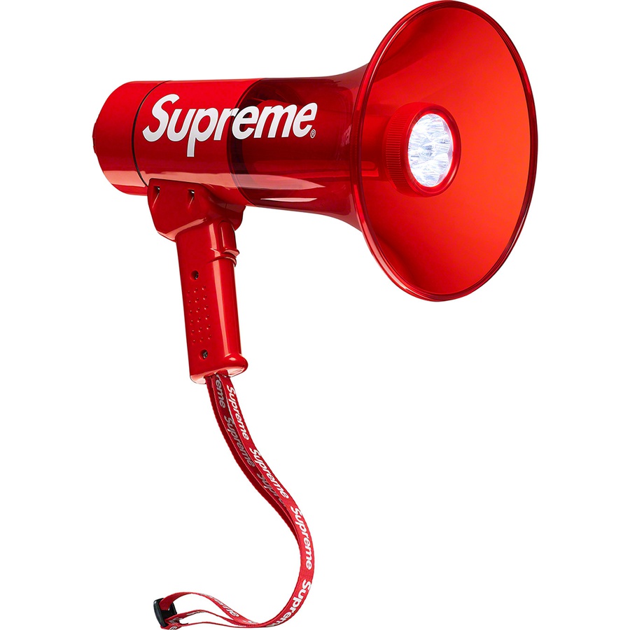 Details on Supreme Pyle Waterproof Megaphone Red from fall winter
                                                    2021 (Price is $128)