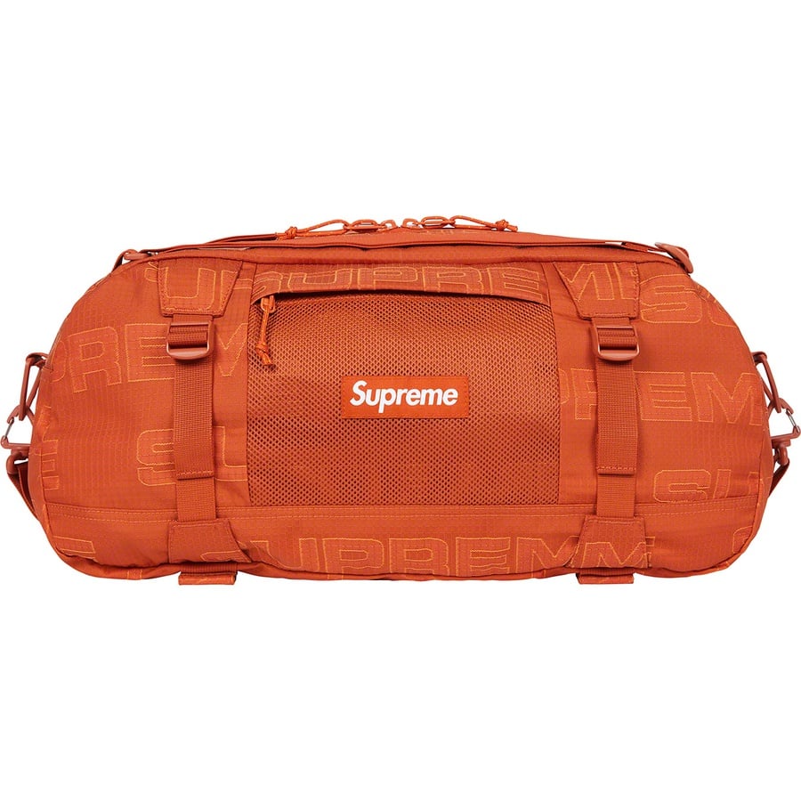 Details on Duffle Bag Orange from fall winter
                                                    2021 (Price is $148)