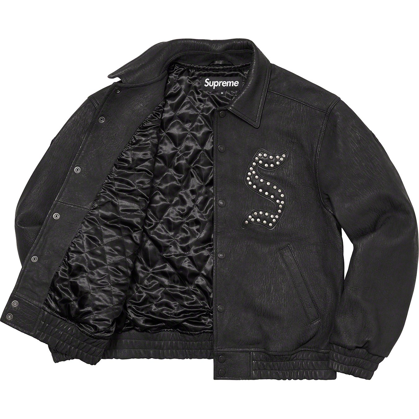 Pebbled Leather Varsity Jacket - fall winter 2021 - Supreme