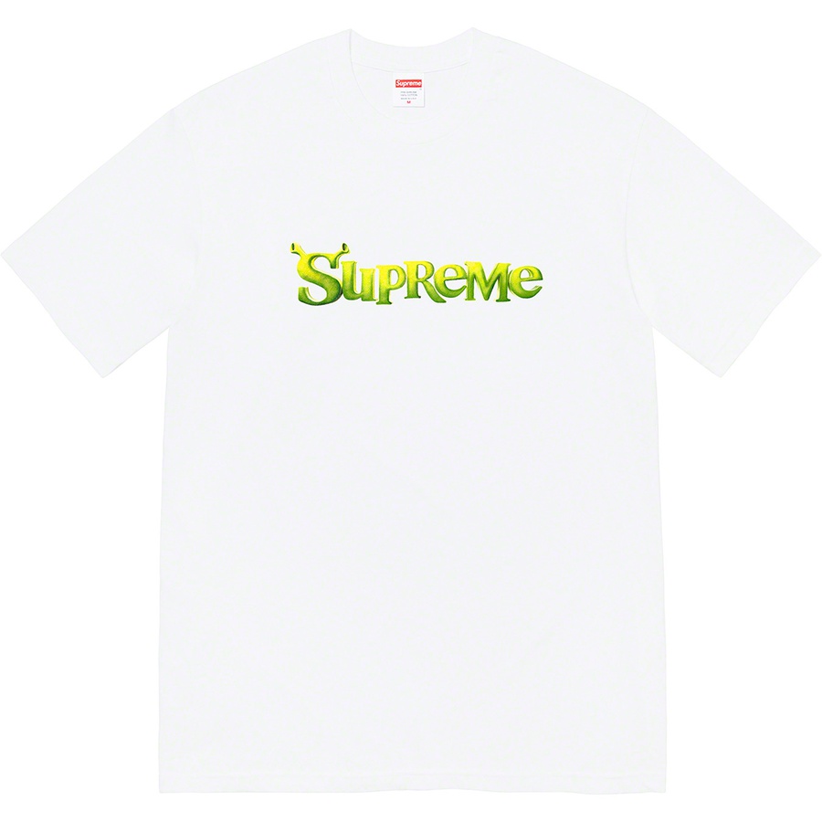 Details on Shrek Tee White from fall winter
                                                    2021 (Price is $48)