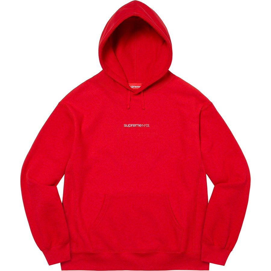 Details on Number One Hooded Sweatshirt Red from fall winter
                                                    2021 (Price is $168)