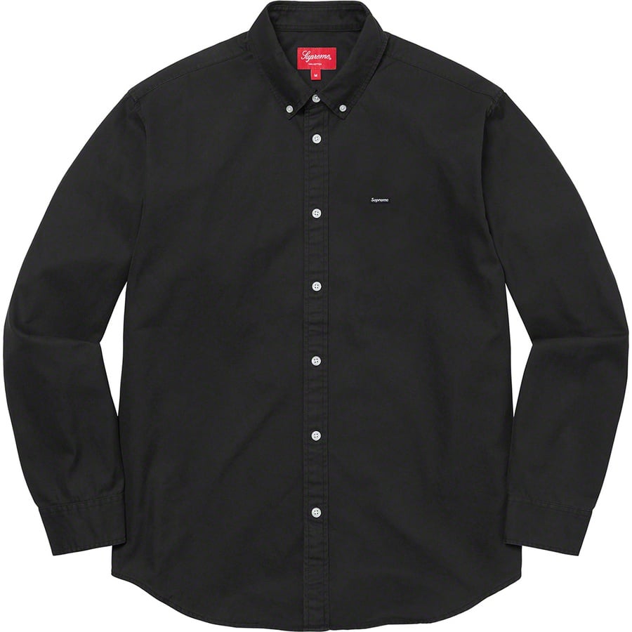 Details on Small Box Twill Shirt Black from fall winter
                                                    2021 (Price is $128)