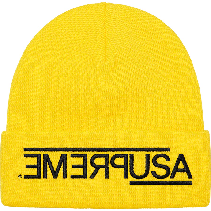 Details on USA Beanie Yellow from fall winter 2021 (Price is $38)