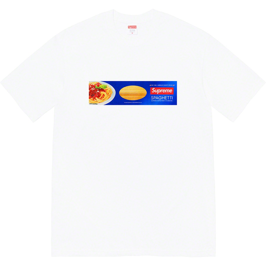 Details on Spaghetti Tee White from fall winter
                                                    2021 (Price is $38)