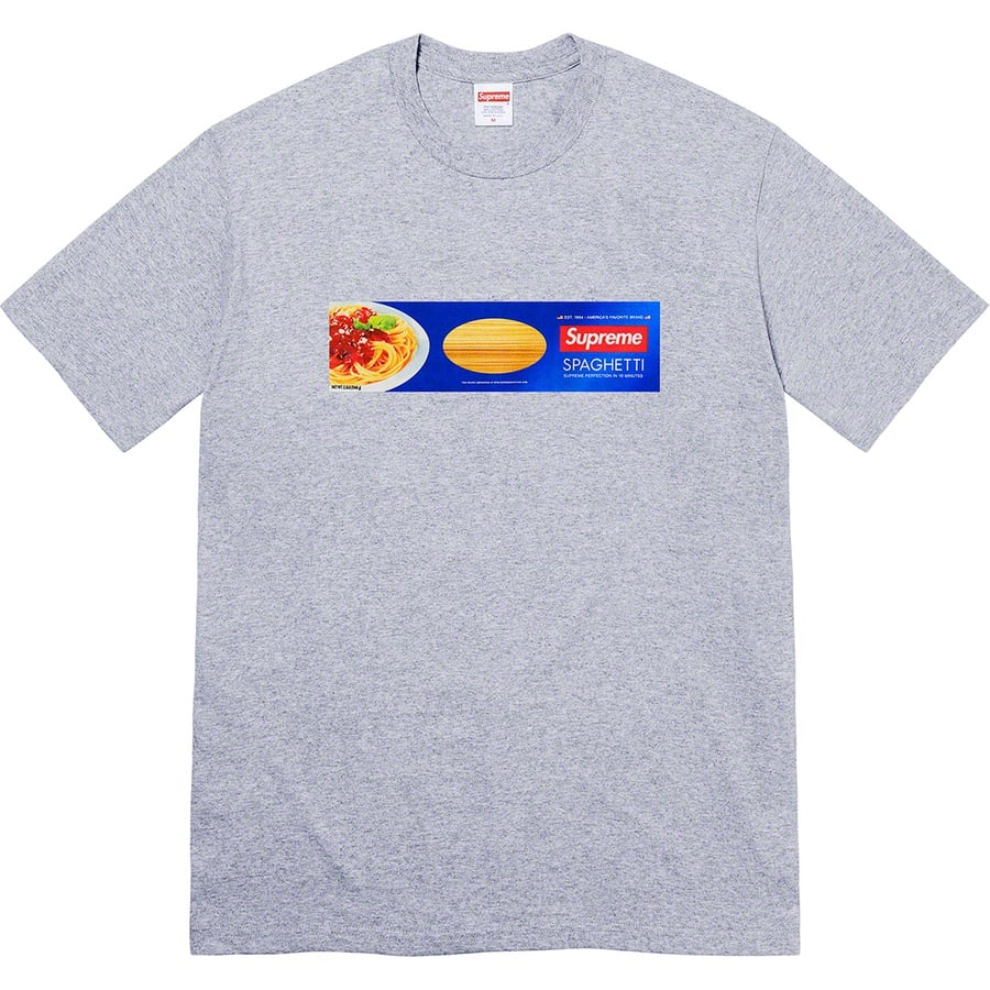 Supreme Spaghetti Tee (FW21) - Heather Grey - $38