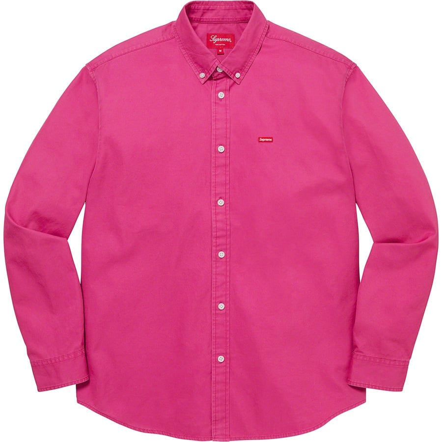 Details on Small Box Twill Shirt Pink from fall winter
                                                    2021 (Price is $128)