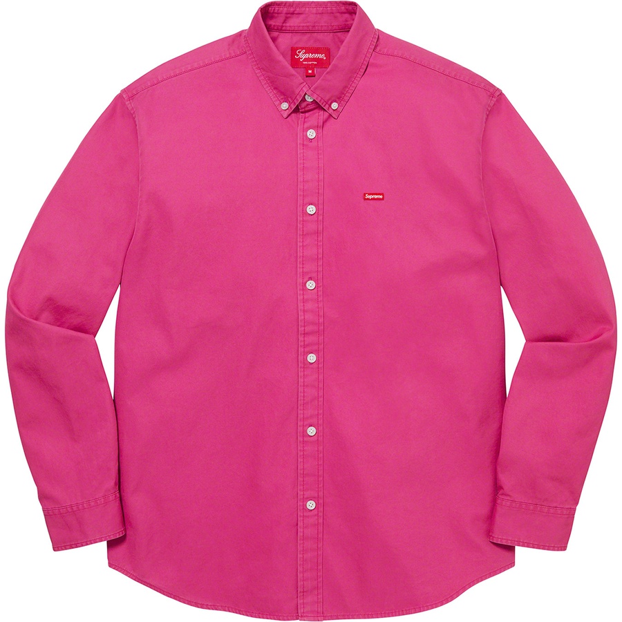 Details on Small Box Twill Shirt Pink from fall winter
                                                    2021 (Price is $128)