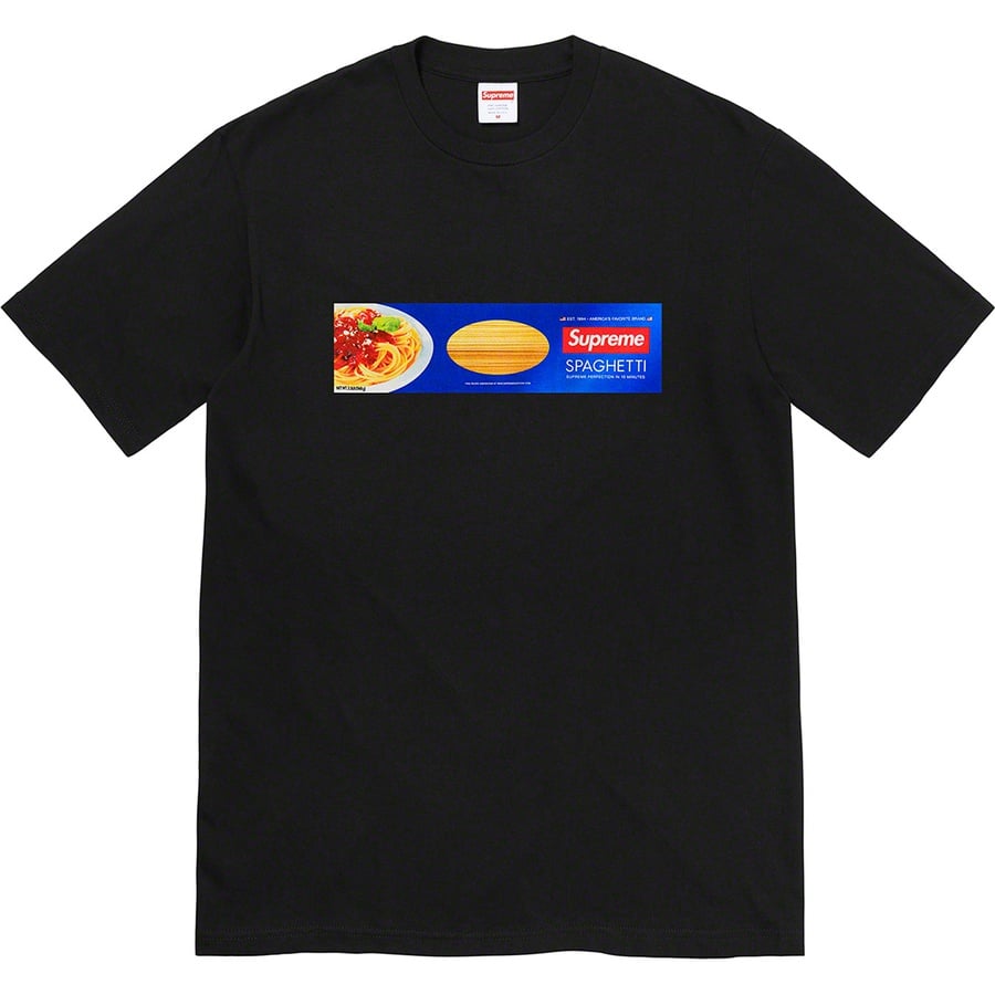 Details on Spaghetti Tee Black from fall winter
                                                    2021 (Price is $38)