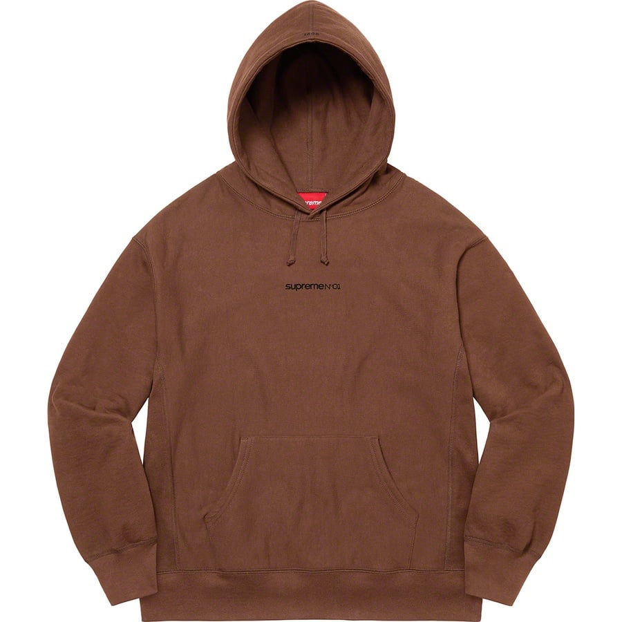 Details on Number One Hooded Sweatshirt Dark Brown from fall winter
                                                    2021 (Price is $168)