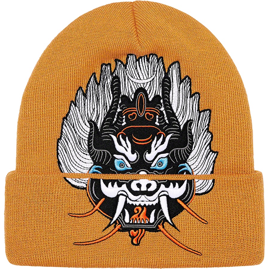 Details on Demon Beanie Mustard from fall winter
                                                    2021 (Price is $40)