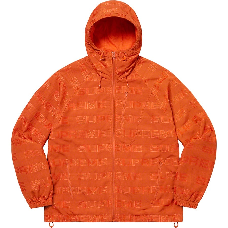 Details on Logo Ripstop Hooded Track Jacket Orange from fall winter 2021 (Price is $178)
