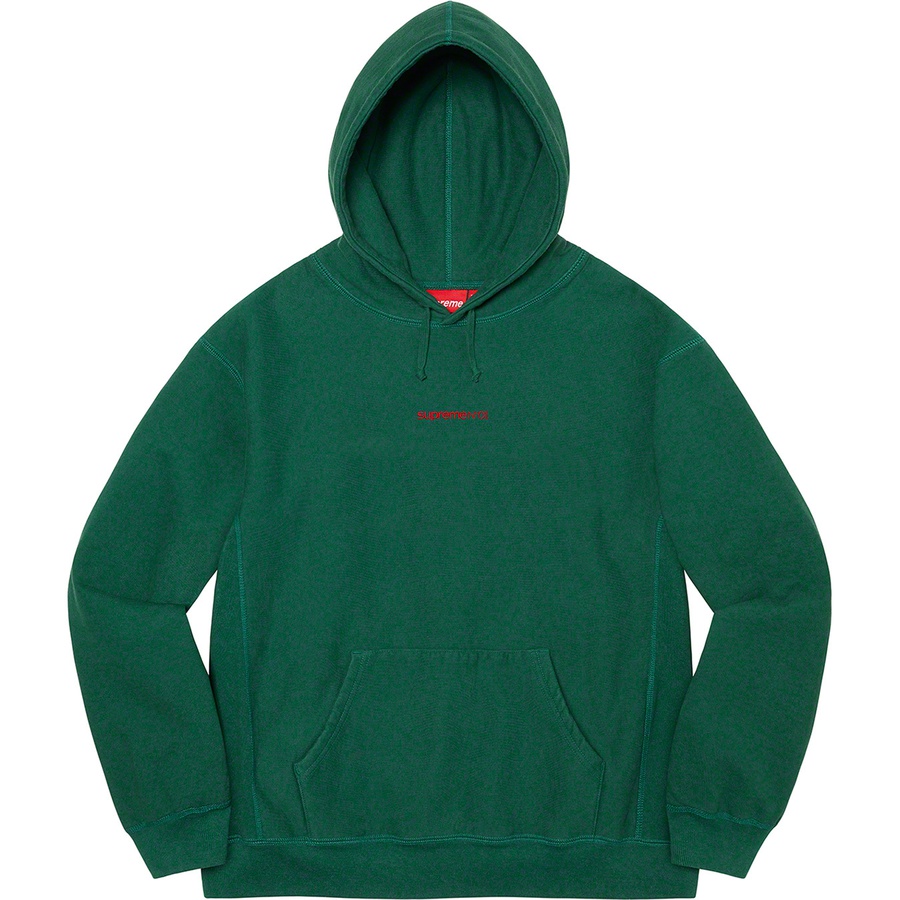 Details on Number One Hooded Sweatshirt Dark Green from fall winter
                                                    2021 (Price is $168)