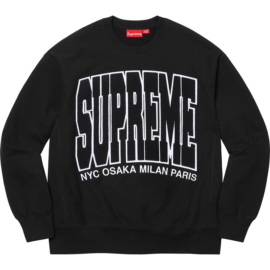 Details on Cities Arc Crewneck Black from fall winter
                                                    2021 (Price is $158)