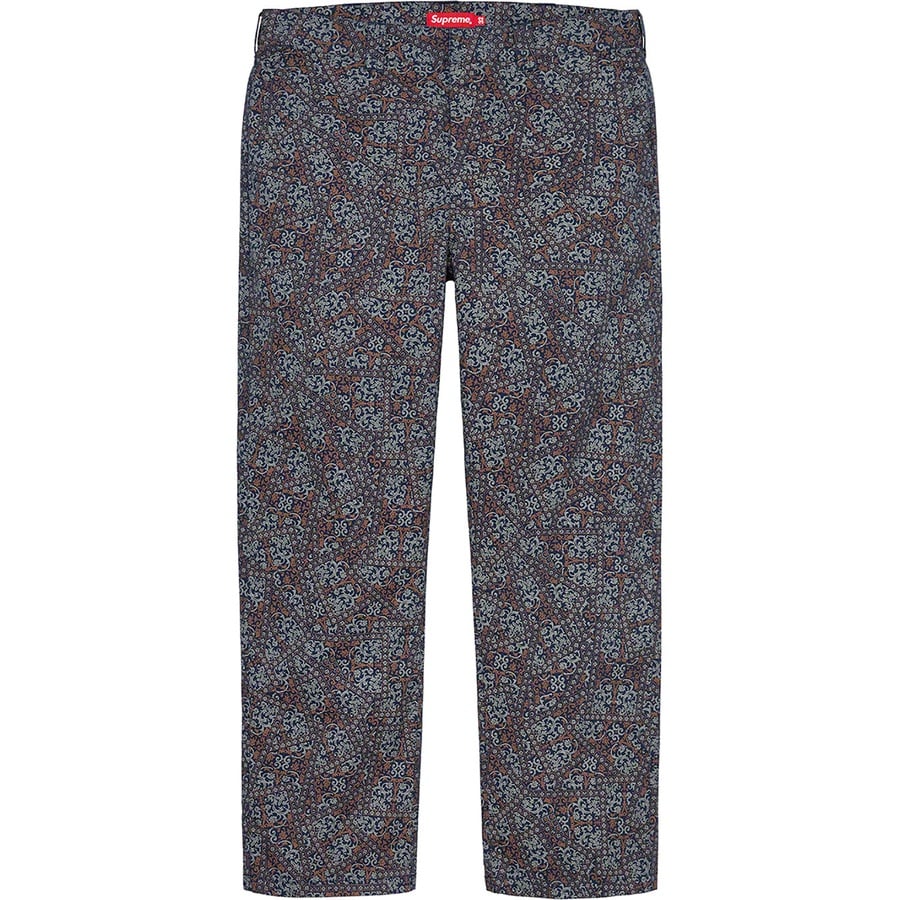 Supreme Work Pant (FW21) - Light Navy Floral Cards - $118