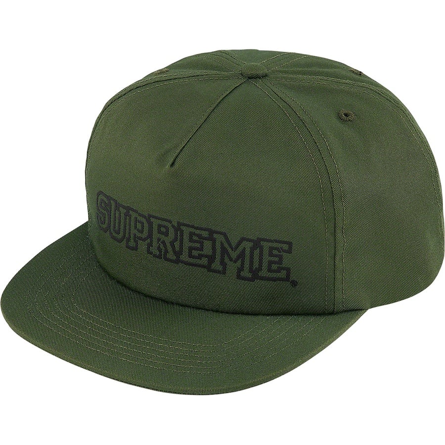 Details on Shattered Logo 5-Panel Olive from fall winter
                                                    2021 (Price is $42)