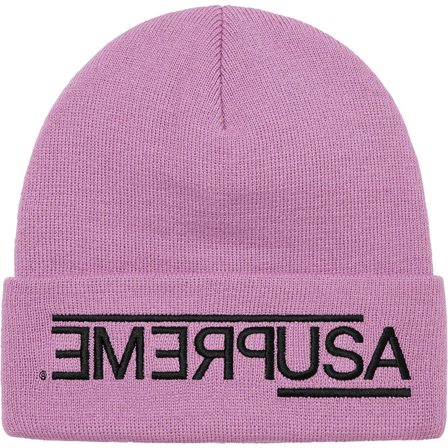 Details on USA Beanie Violet from fall winter
                                                    2021 (Price is $38)