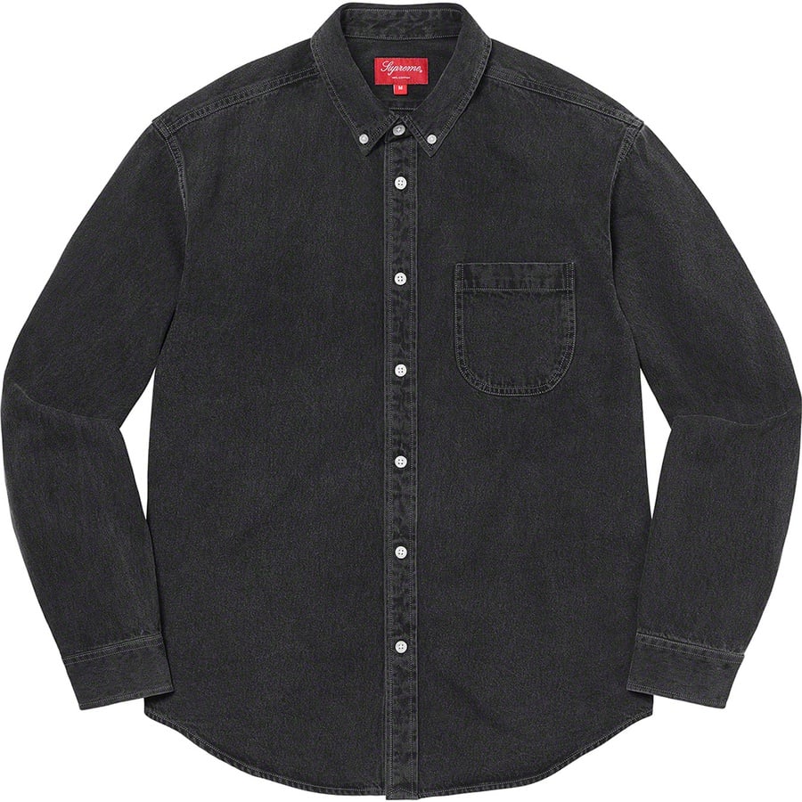 Details on Appliqué Denim Shirt Black from fall winter
                                                    2021 (Price is $138)