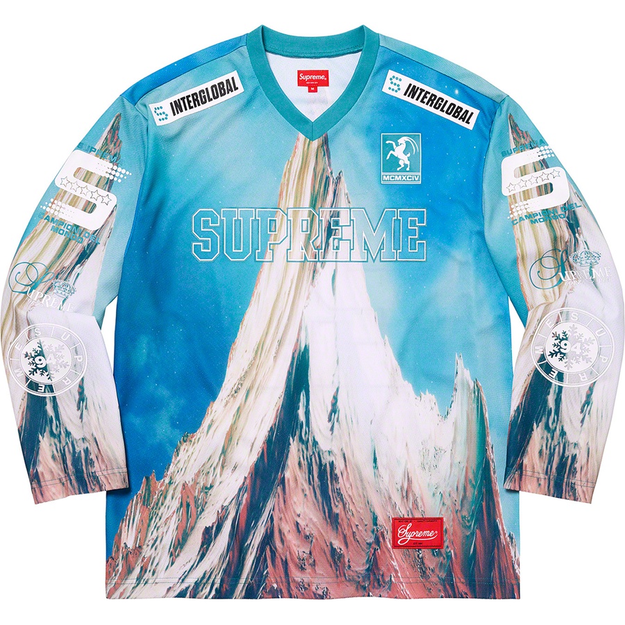 Details on Mountain Hockey Jersey Blue from fall winter
                                                    2021 (Price is $128)