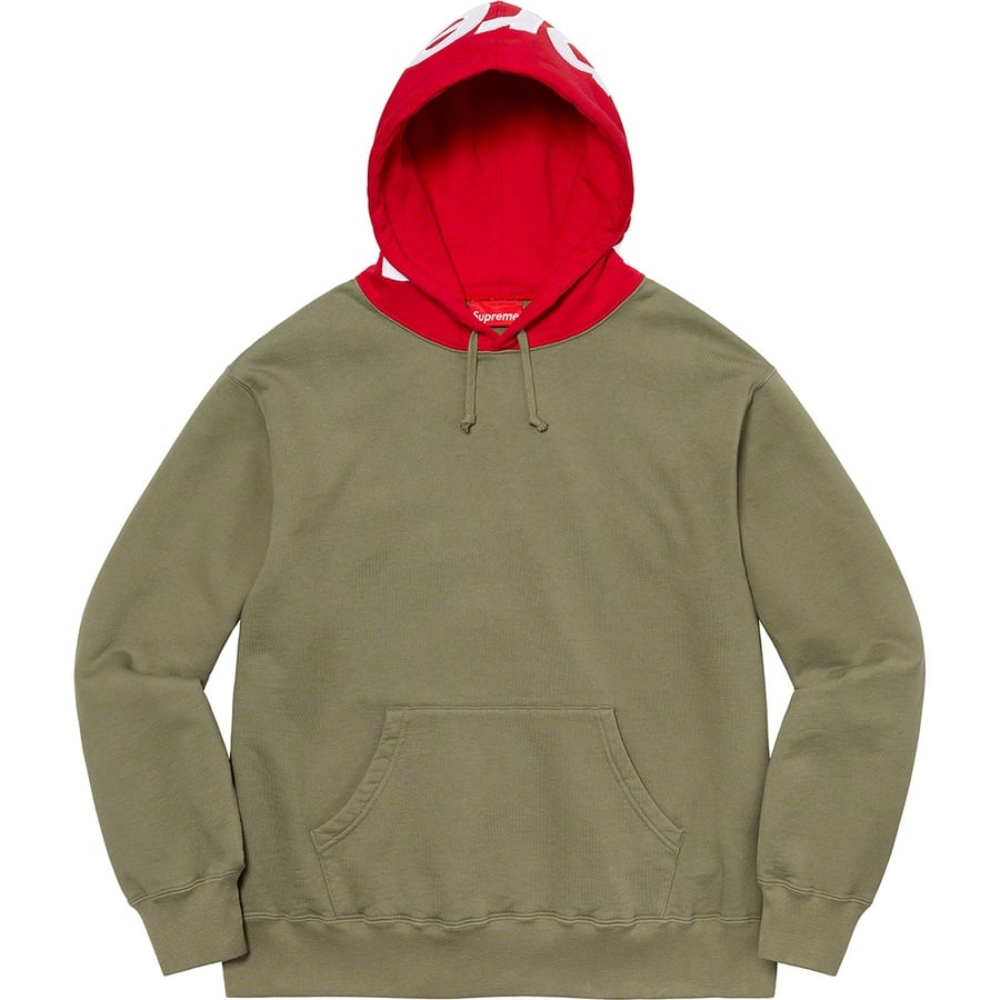 Details on Contrast Hooded Sweatshirt Light Olive from fall winter
                                                    2021 (Price is $158)