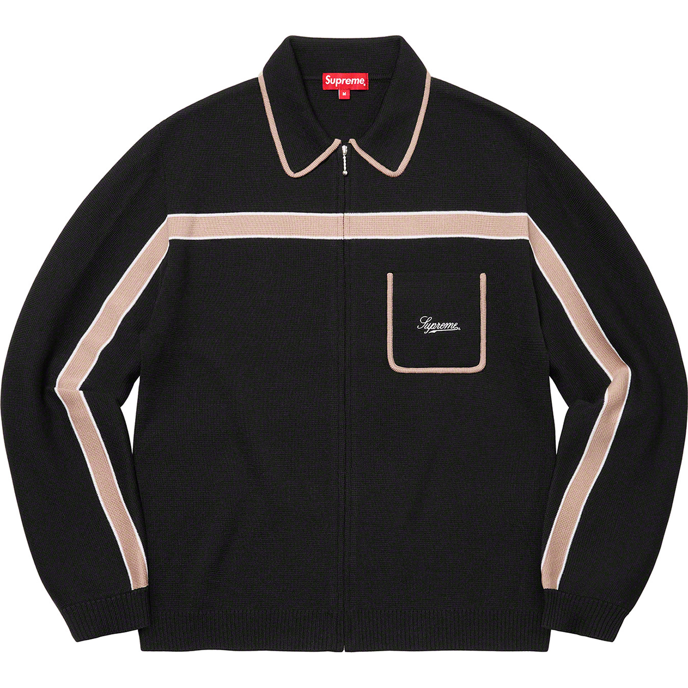 Chest Stripe Zip Up Cardigan - fall winter 2021 - Supreme