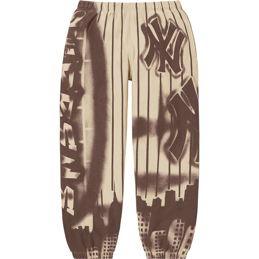Details on Supreme New York Yankees™Airbrush Sweatpant Clay from fall winter 2021 (Price is $198)