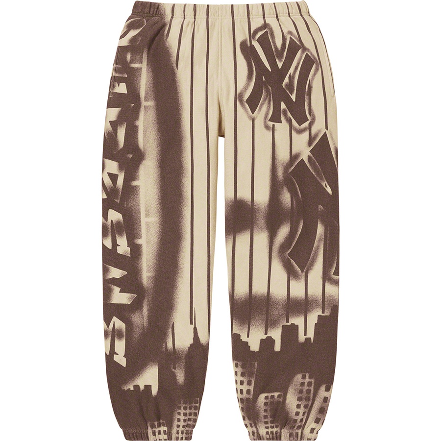 Details on Supreme New York Yankees™Airbrush Sweatpant Clay from fall winter
                                                    2021 (Price is $198)