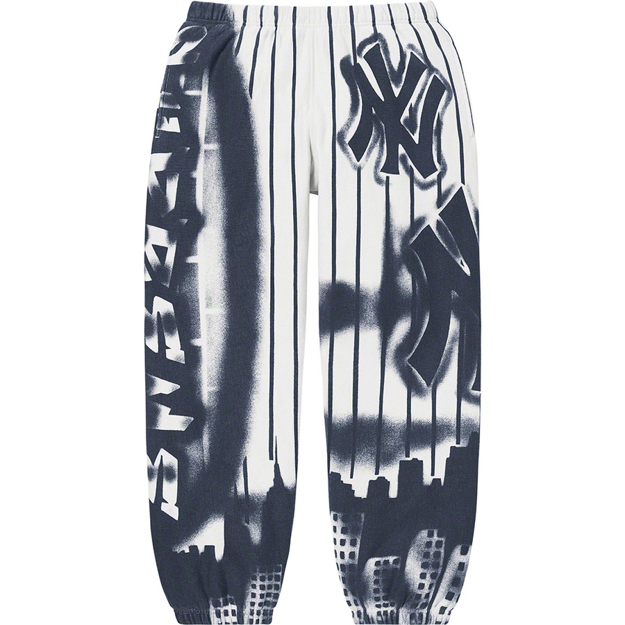 Details on Supreme New York Yankees™Airbrush Sweatpant White from fall winter 2021 (Price is $198)