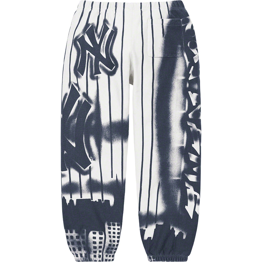 Details on Supreme New York Yankees™Airbrush Sweatpant White from fall winter
                                                    2021 (Price is $198)