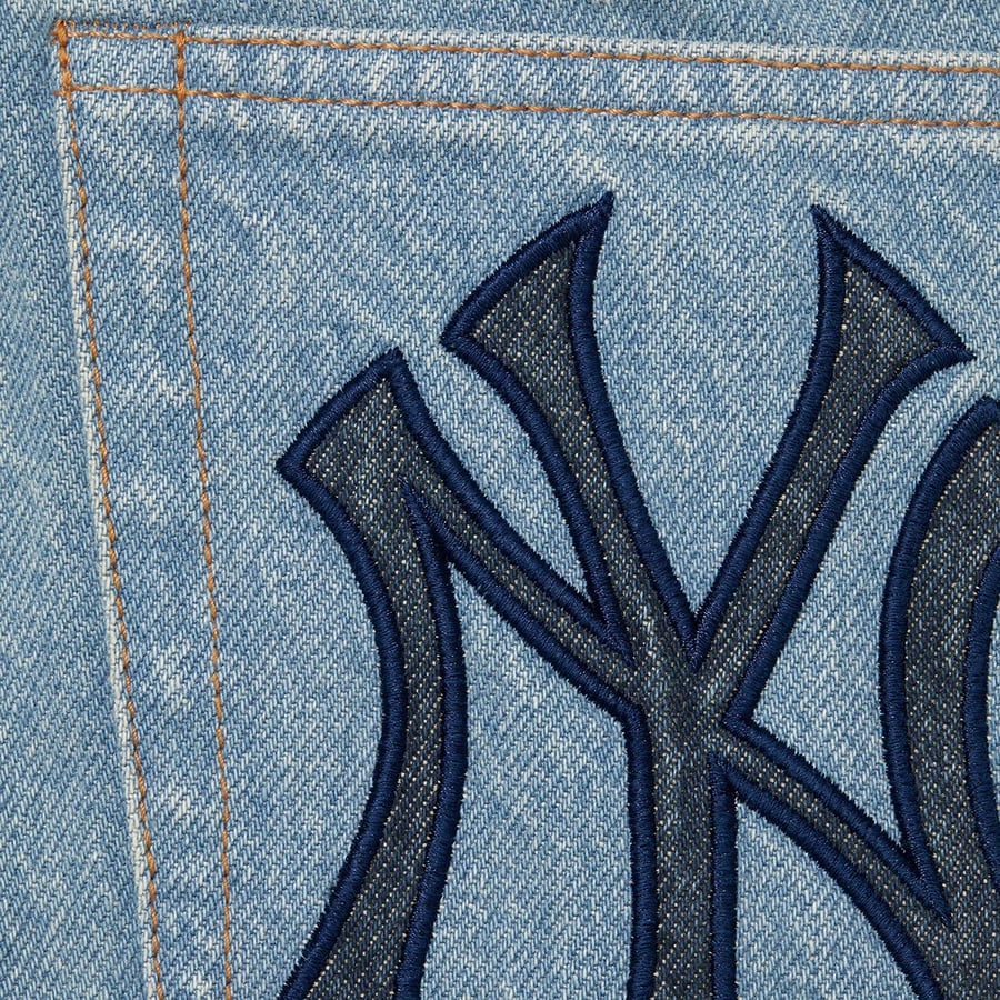 Details on Supreme New York Yankees™Regular Jean Washed Blue from fall winter 2021 (Price is $198)
