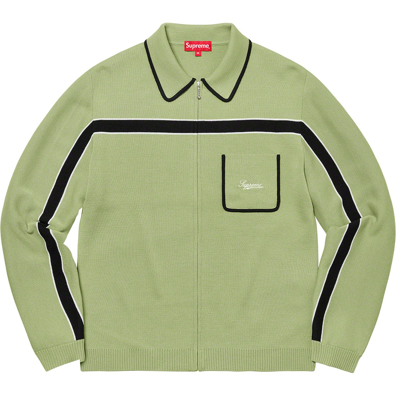 Chest Stripe Zip Up Cardigan - fall winter 2021 - Supreme