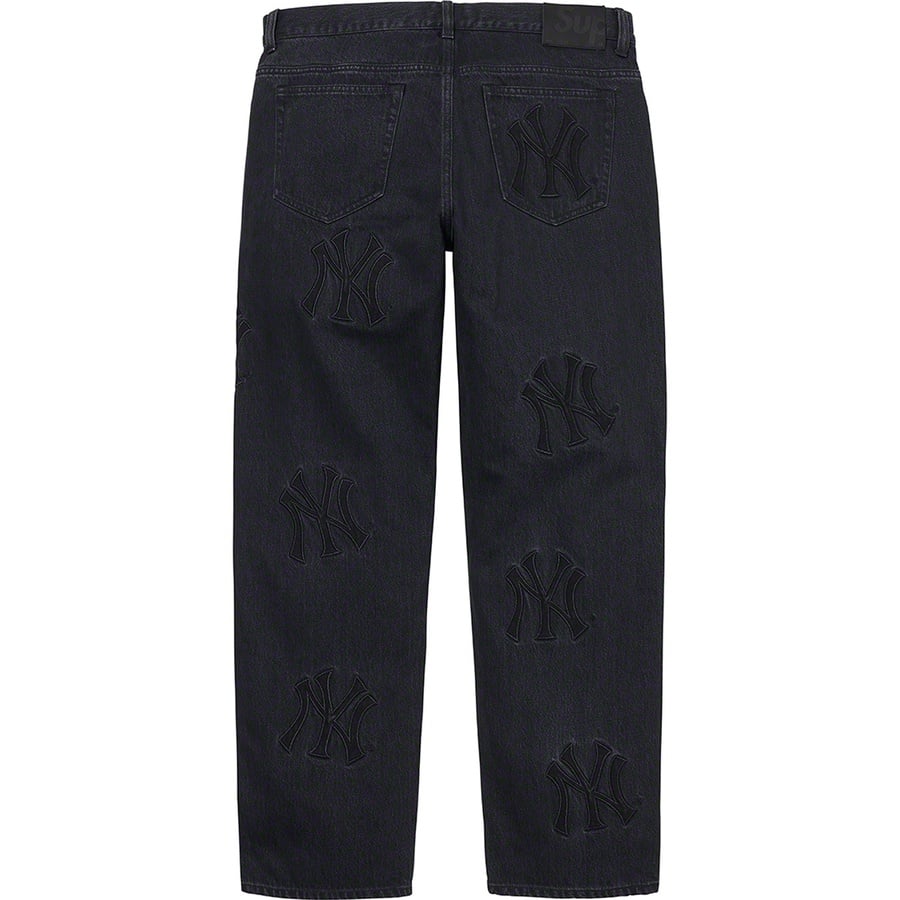 Details on Supreme New York Yankees™Regular Jean Washed Black from fall winter 2021 (Price is $198)