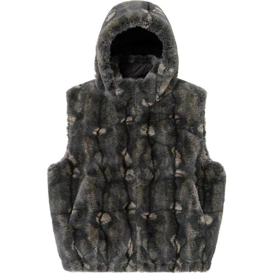 Details on Faux Fur Hooded Vest Black from fall winter
                                                    2021 (Price is $288)