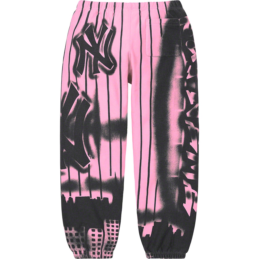 Details on Supreme New York Yankees™Airbrush Sweatpant Pink from fall winter
                                                    2021 (Price is $198)